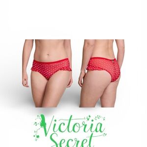 Victoria's Secret Red and White Polka Dot Briefs